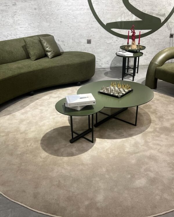 Modern Iron Base Center Table - Image 2