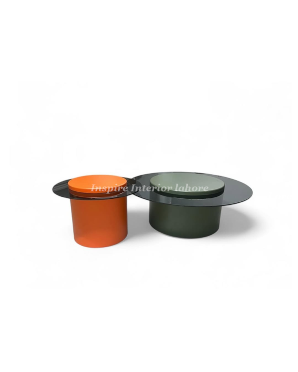 Modern Round Glass Center table - Image 2