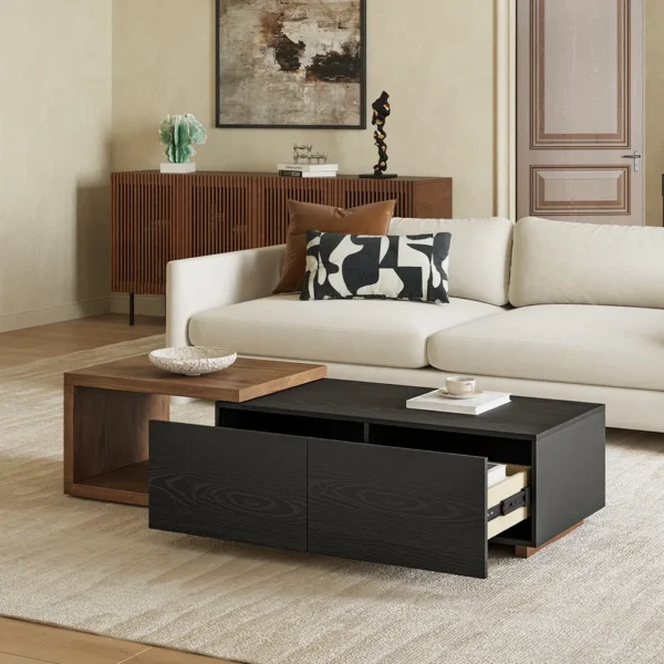 Zelda Wood Extendable Coffee Table - Image 2