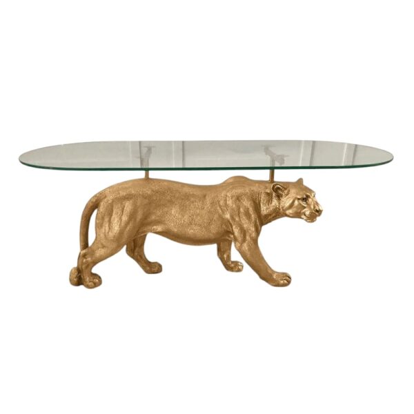 Leopard Noir Coffee Table - Gold